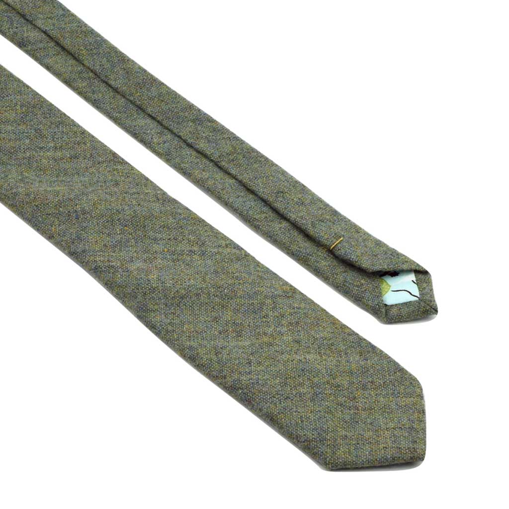 MrShorTie-green-blue-wool-cashmere-short-tie-necktie-Easy-Money-ShorTie