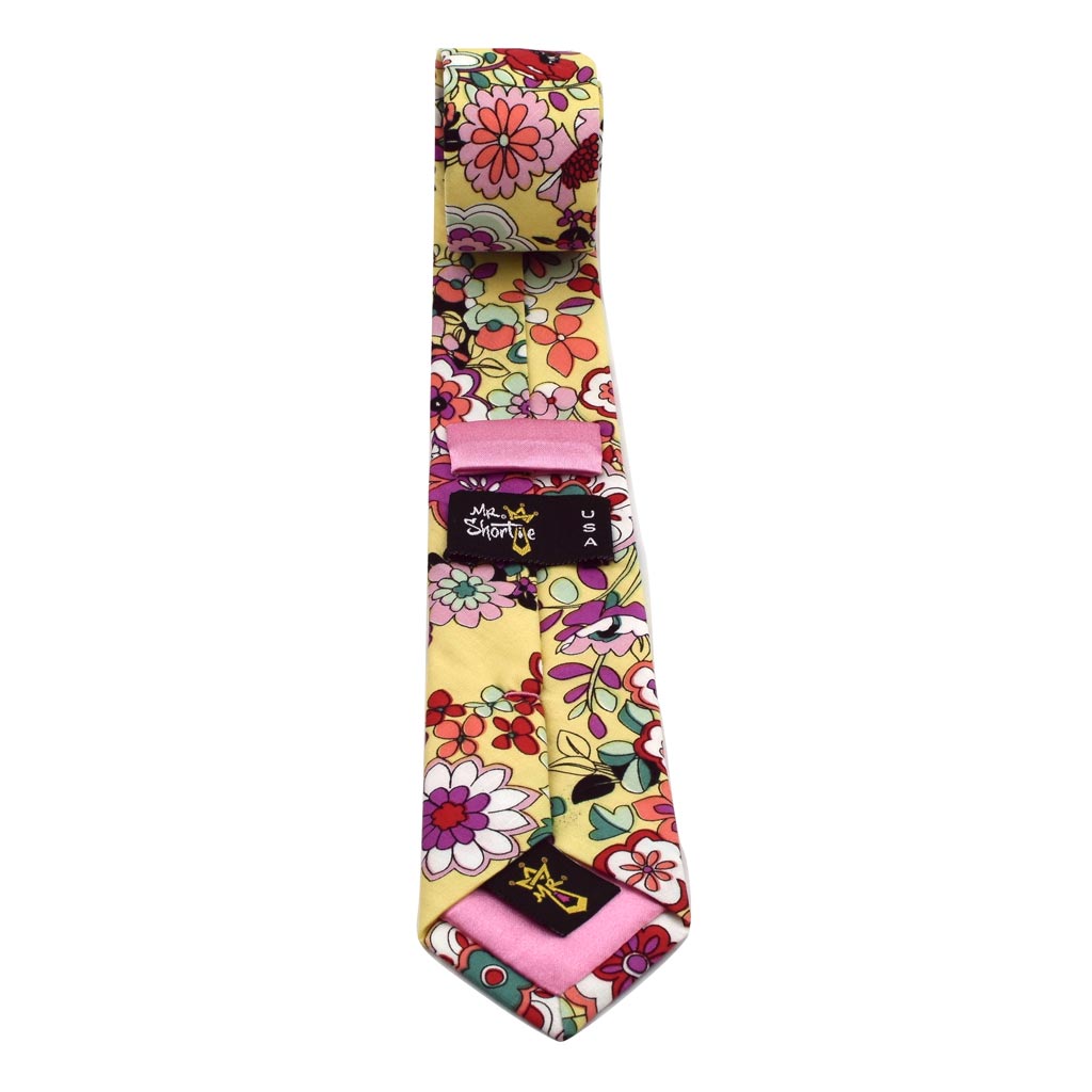 MrShorTie-yellow-purple-red-cotton-floral-short-tie-necktie-El-Capitan-ShorTie
