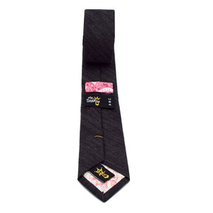 MrShorTie-black-denim-short-tie-necktie-Night-Rider-ShorTie
